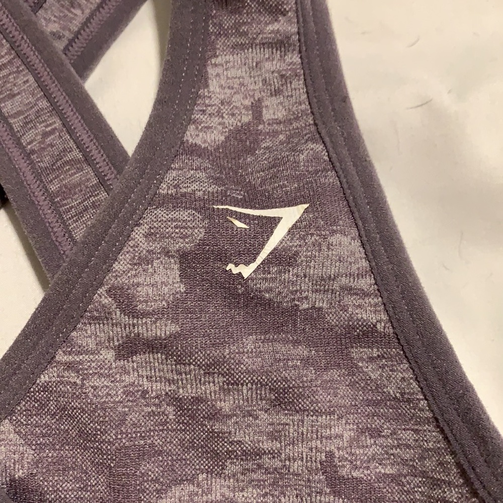 Gymshark Lilac Camo Seamless Sports Bra - Picture 3 of 5